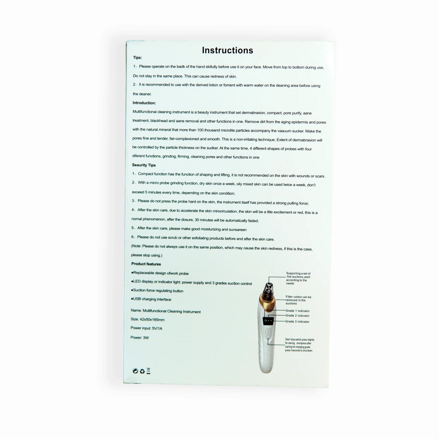 Pore Vacuum Blackhead Remover for Face – 3 Suction Levels