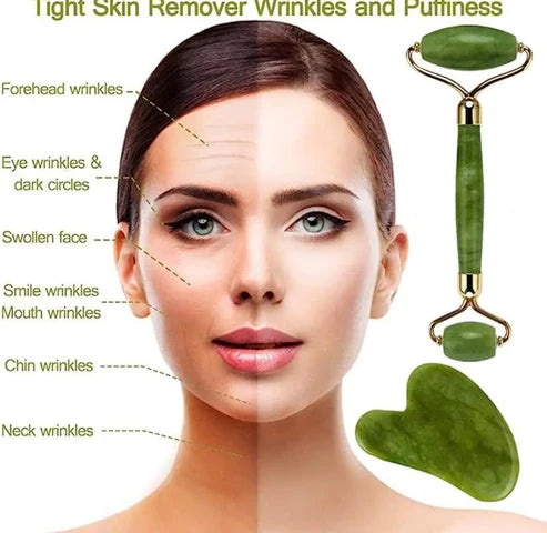 Flawless Beauty Jade Roller – Natural Stone Skincare Tool