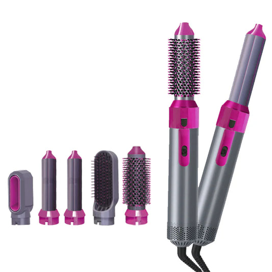 • 5-in-1 Hot Air Brush & Hair Dryer Set